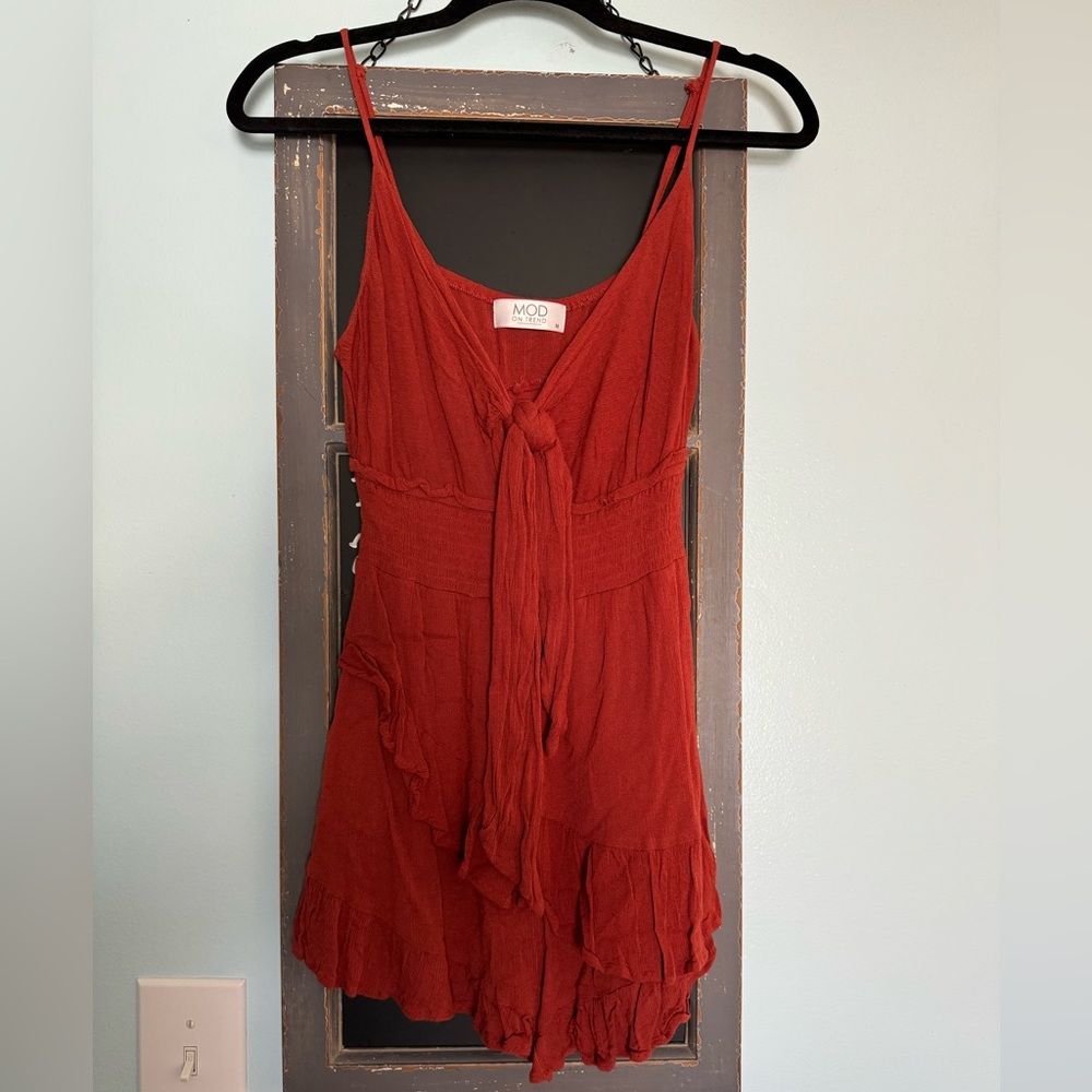 Rust Red Romper - Picture 3 of 4